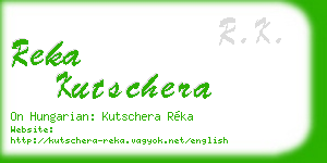 reka kutschera business card