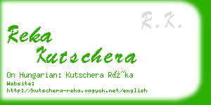 reka kutschera business card